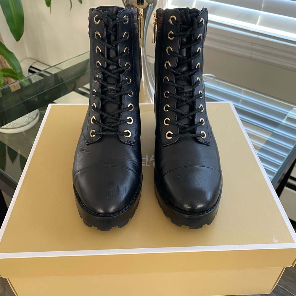 Michael Kors Combat boot with signature detailing